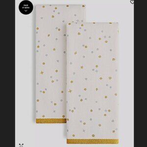 kate spade Celebration Confetti Dot Kitchen Towel 17"x 28", Set of 2 NWT